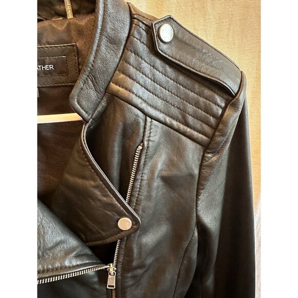 NWT Women’s Wilson Leather Jacket Monica Asymmetrical Moto Coat Sz Large - SOFT - Picture 12 of 14
